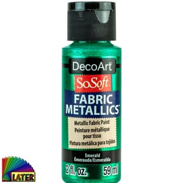 Farba do tkanin SOSOFT 59ml emerald metalics DSM41