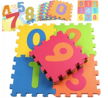 16X PUZZLE PIANKOWE MATA KLOCKI CYFRY LICZBY