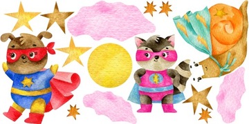 наклейки стикер стены для детей герой 240