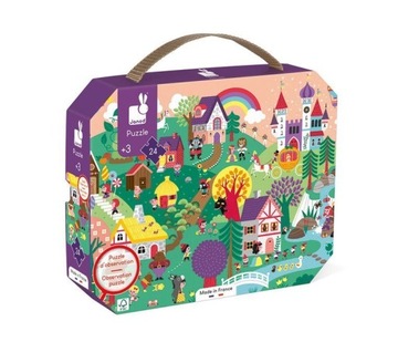 Puzzle w walizce JANOD Baśnie 24 elementy 3+