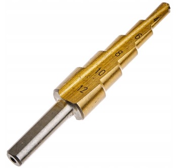WIERTŁO STOŻKOWE STOPNIOWE HS TYTAN 4-12mm WIERTŁA