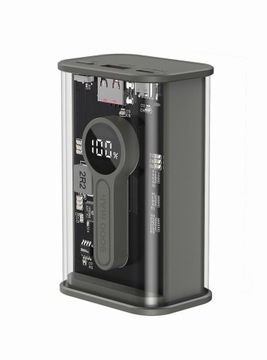 Gembird PB09-TQC3-01 Power Bank Przeźroczysty z Szybkim Ładowaniem QC3.0, 9
