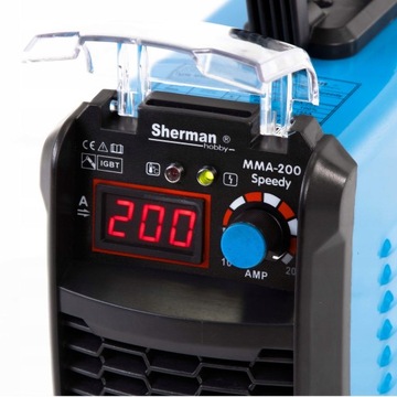 SHERMAN 200 SPEEDY MMA TIG СВАРОЧНЫЙ МАШИНА С ИНВЕРТОРНЫМ ЭЛЕКТРОДОМ 230 В 200 А IGBT