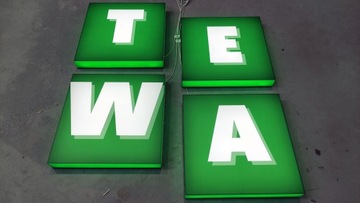 Рекламный короб со светодиодной 3D подсветкой, оргстекло, 80 см