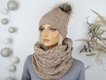 КОМПЛЕКТ ЖЕНСКИЙ, ШАПКА ЖЕНСКАЯ + ШАРФ ШАРФ