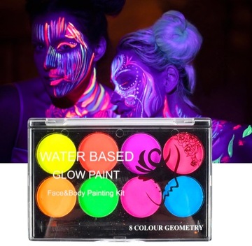 BEZPIECZNE FARBY BARWNIKI FARBA ŚWIECĄCA FLUORESCENCYJNY MAKIJAŻ
