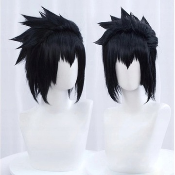 Sasuke Uchiha peruka do Cosplay mężczyźni krótki