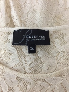 Reserved koronkowa kremowa sukienka XS *PWB*