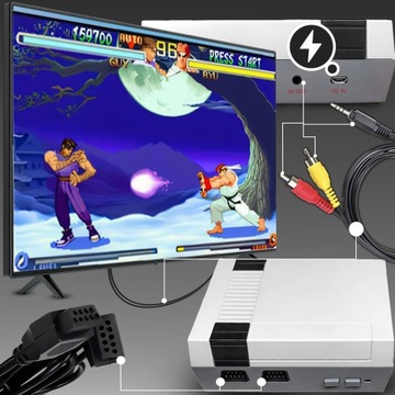 Retro Console TV TV AV 620 Games + 2 Pads Различные игры большой набор