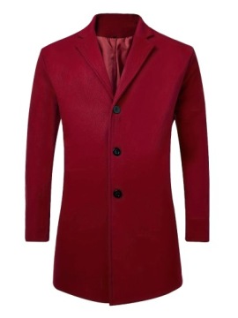 ELEGANCKI MĘSKI PŁASZCZ ZIMOWY JESIENNY