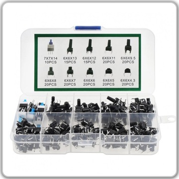 XXL набор кнопок TACT тактовый переключатель микропереключатель, коробка 180 шт.