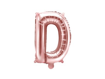 Balon Foliowy Literka Rose Gold D Alfabet 35cm
