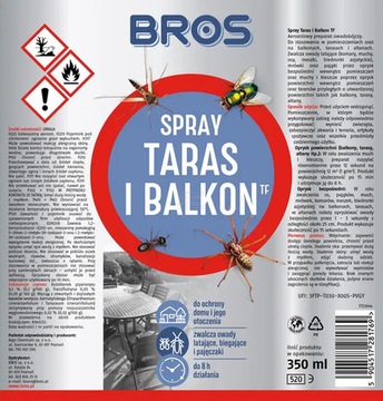 Bros спрей от насекомых ТЕРРАСА И БАЛКОН, 350мл