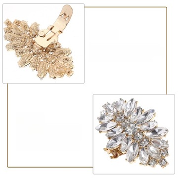 2 шт. ЗАЖИМЫ ДЛЯ ОБУВИ ХРУСТАЛЬНЫЕ УКРАШЕНИЯ ПРЯЖКИ ДЛЯ ОБУВИ