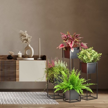 ПОДСТАВКА ДЛЯ ЦВЕТОВ МЕТАЛЛИЧЕСКАЯ ПОДСТАВКА ПОЛКИ ДЛЯ ЦВЕТОВ LOFT DESIGM M 75см