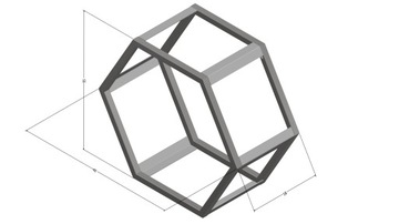 HEXAGON настенная полка в стиле лофт ГОСТИНАЯ ЗАЛ ЗОЛОТО ЧЕРНЫЙ цвета