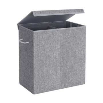 Отдельностоящая корзина для белья Wide Decor 142л, оттенки серого и серебра