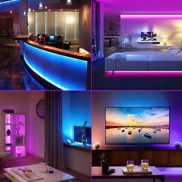 KOLOROWA TAŚMA LEDOWA TV USB RGB PODŚWIETLENIE LED 2M 5V + PILOT LEDY