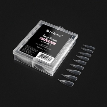 Silcare Формы для акрилового геля прозрачный DUAL миндаль 100 шт.