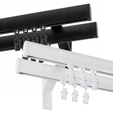 KARNISZ APARTAMENTOWY PODWÓJNY 260 cm SZYNA SUFITOWA ALUMINIOWA KOWALSKI