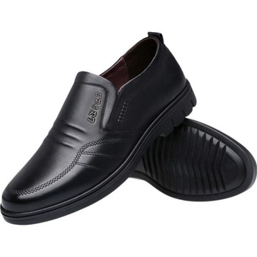 Eleganckie buty skórzane mokasyny CASUAL LEKKIE slip on