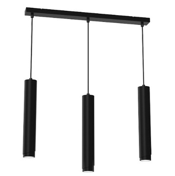 EWILIGHT Lampa sufitowa wisząca listwa tuba eye 3xGU10 czarny