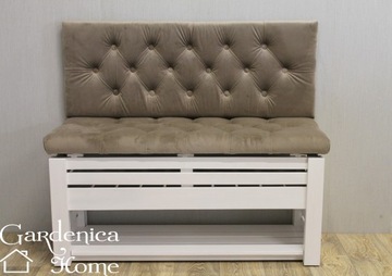 СТЕГАНОЕ СИДЕНЬЕ MODENA ПОЛКА ДЛЯ ХРАНЕНИЯ 100см