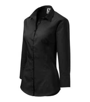 DOPASOWANA Koszula damska podkreślająca figurę STYLE Czarna 2XL