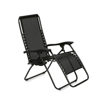 Складной гравитационный BEACH CHAIR CHAIR GARDEN CHAIR для террасы и балкона, ЧЕРНЫЙ