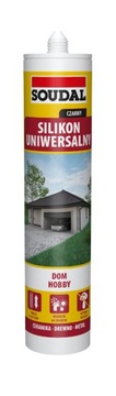 SOUDAL USZCZELNIACZ SILIKON UNIWERSALNY Czarny 280