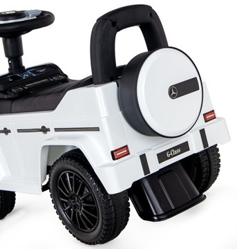 DUŻY JEŹDZIK samochód AUTO pchacz MERCEDES G-CLASS chodzik DŹWIĘKI schowek