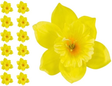 12x ŻONKIL NARCYZ GŁÓWKA WYROBOWA ŻONKILE SZTUCZNE KWIATY GŁÓWKI