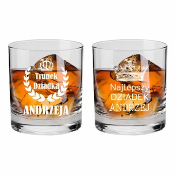 SZKLANKA DO WHISKY zestaw 2 sztuki Z GRAWEREM grawerowana NA PREZENT