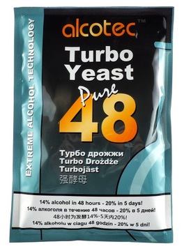 DROŻDŻE gorzelnicze Alcotec 48 Pure turbo bimber