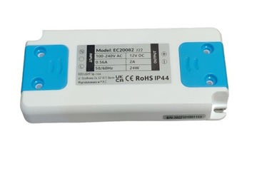 Zasilacz meblowy płaski Ecolight 24W 12V 2A IP44