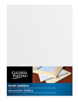 Teczka Galeria Papieru na dyplomy biała