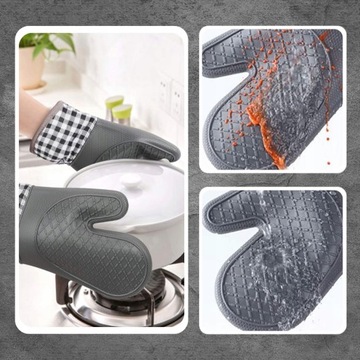 Silikonowe rękawice kuchenne żaroodporne komplet 2szt rękawic ochronne