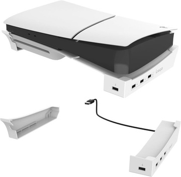 ГОРИЗОНТАЛЬНАЯ ПОДСТАВКА+4 USB PLAYSTATION 5 SLIM 2023 ГОРИЗОНТАЛЬНАЯ ПОДСТАВКА ДЛЯ PS5 Slim