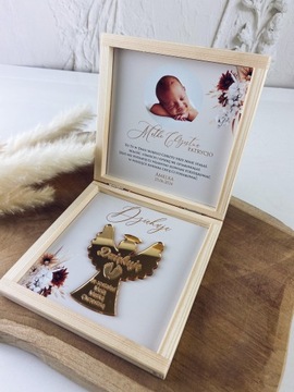 СПАСИБО подарок ПОДАРОК ​​КРЕСТНЫМ РОДИТЕЛЯМ фото ЗОЛОТОЙ МАГНИТ на крещение