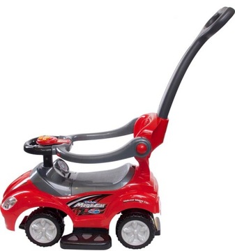 SUN BABY JEŹDZIK MEGA CAR Z POPYCHACZEM - CZERWONY