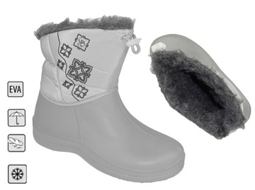 ŚNIEGOWCE DAMSKIE ZIMOWE KALOSZE KOZAKI OCIEPLANE