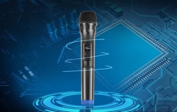PULUZ PU628B БЕСПРОВОДНОЙ ДИНАМИЧЕСКИЙ МИКРОФОН UHF 3,5 ММ СО СВЕТОДИОДНЫМ ДИСПЛЕЙ