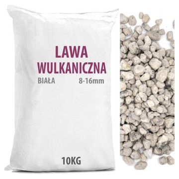 Grys Żwir Ogrodowy Biała LAWA WULKANICZNA 10KG