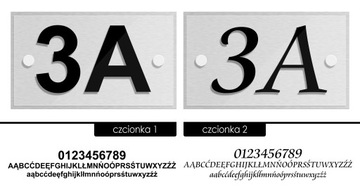 Tablica numeracyjna - adresowa adres 3D numer na dom 16x8 aluminium