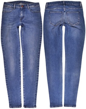 LEE spodnie SKINNY blue regular jeans _ W28 L32