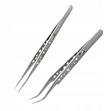 Electronics Industrial Tweezers Anti-static Curved