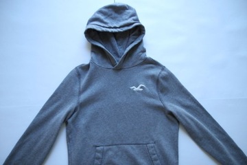 HOLLISTER__SZARA BLUZA MĘSKA Z KAPTUREM HOODIE__M