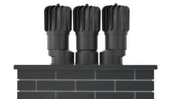 Поворотный колпак дымохода со смещением FLATLINE BLACK