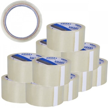 TAŚMA PAKOWA KLEJĄCA 48/50 TRANSPARENTNA 12 SZTUK