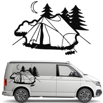 Nalepka Grafika na karavan Les Stan Tent Biwak 60x87